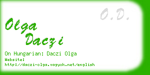 olga daczi business card